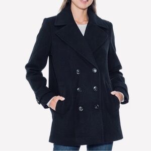 NEW Croft & Barrow Black Pea Coat Size XL
